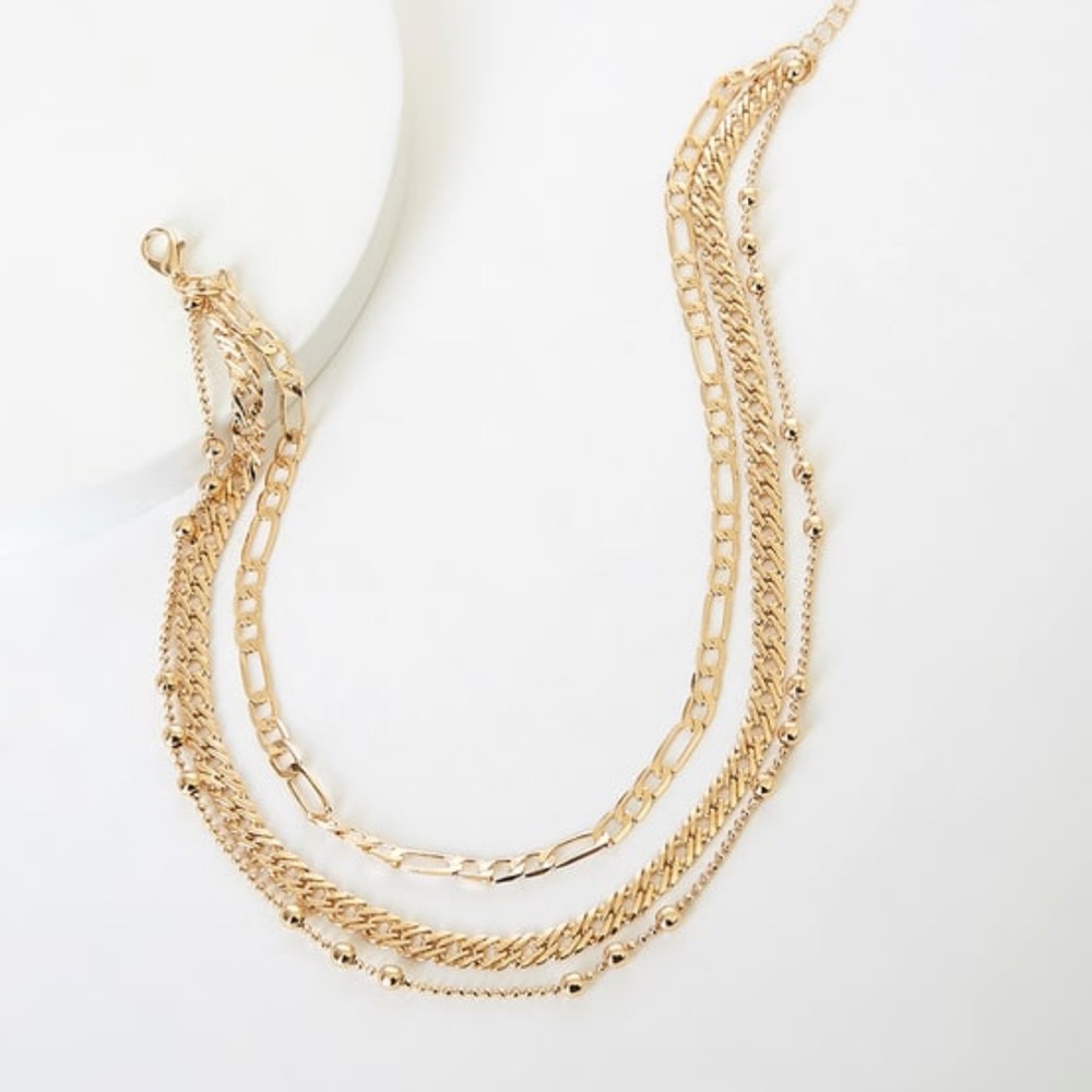 Gold Layered Choker Necklace